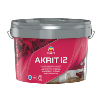 Akrit 12 Kulumiskindel pestav poolmatt seinavärv 4,75L