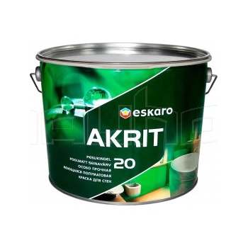 Akrit 20, seina- ja laevärv. Niiskuskindel 9,5L