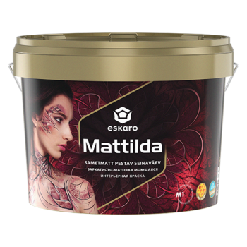 12108 - Mattilda Täismatt pestav seinavärv must 9L
