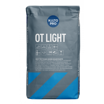 Kiilto OT Light kergsideainel tasanduskrohv, Heade täiteomadustega seinapahtel 5–30 (50) mm 20kg